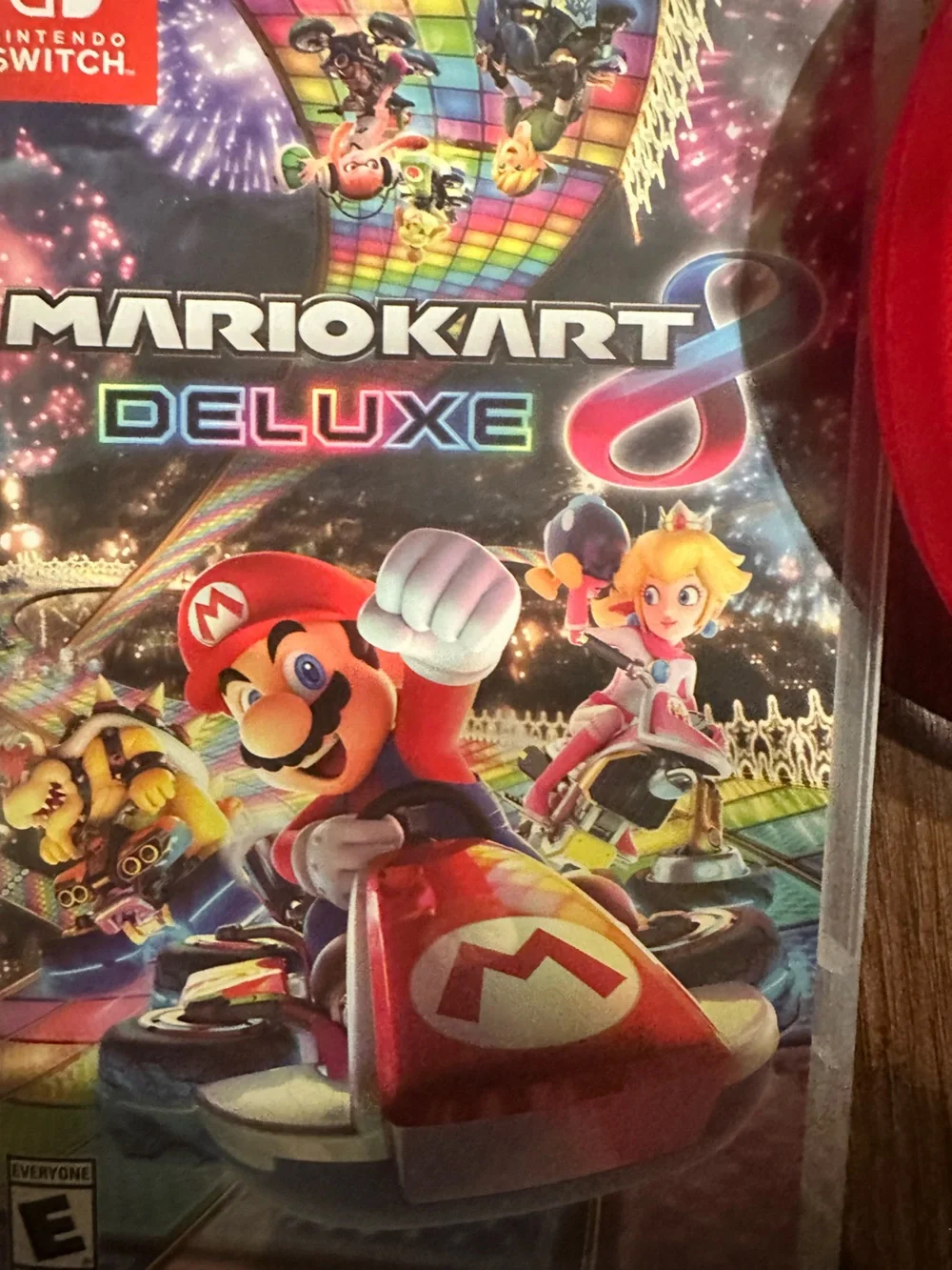 Nintendo Switch with Red and Blue Joy-Con, Racing Wheels & Games